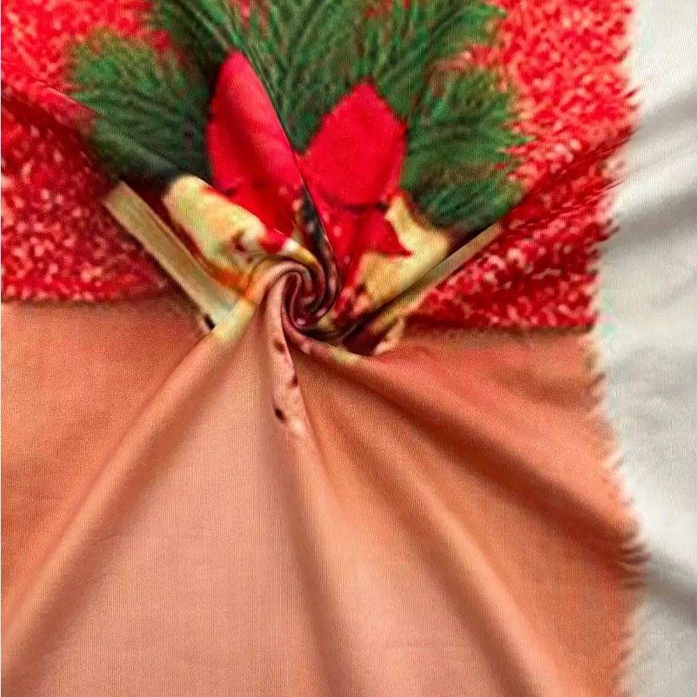 Festive Red Santa Graphic Women's Top - Picture 4 of 9